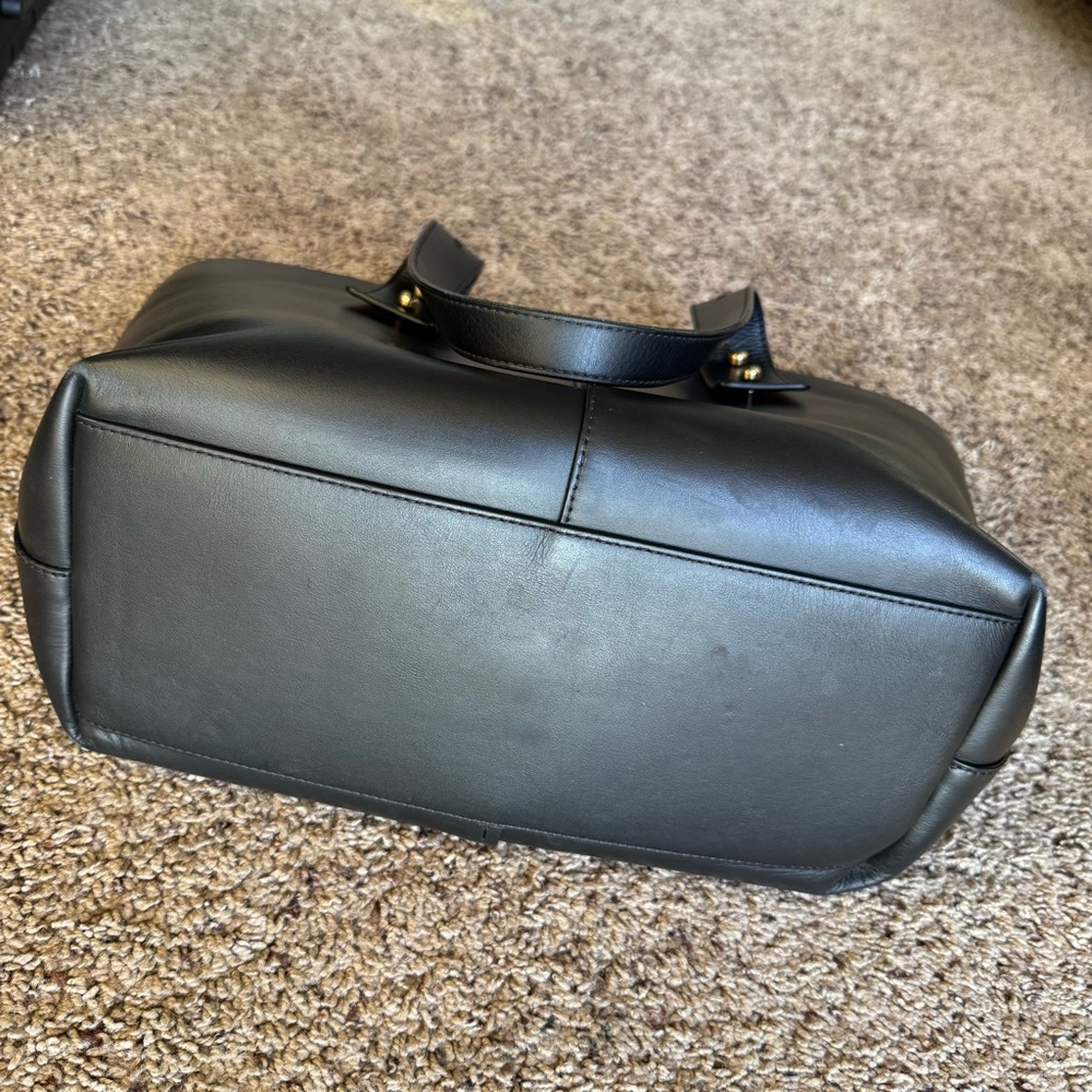 Frame Les Second Large Leather Tote Bag - Noir / Black - Picture 6 of 9